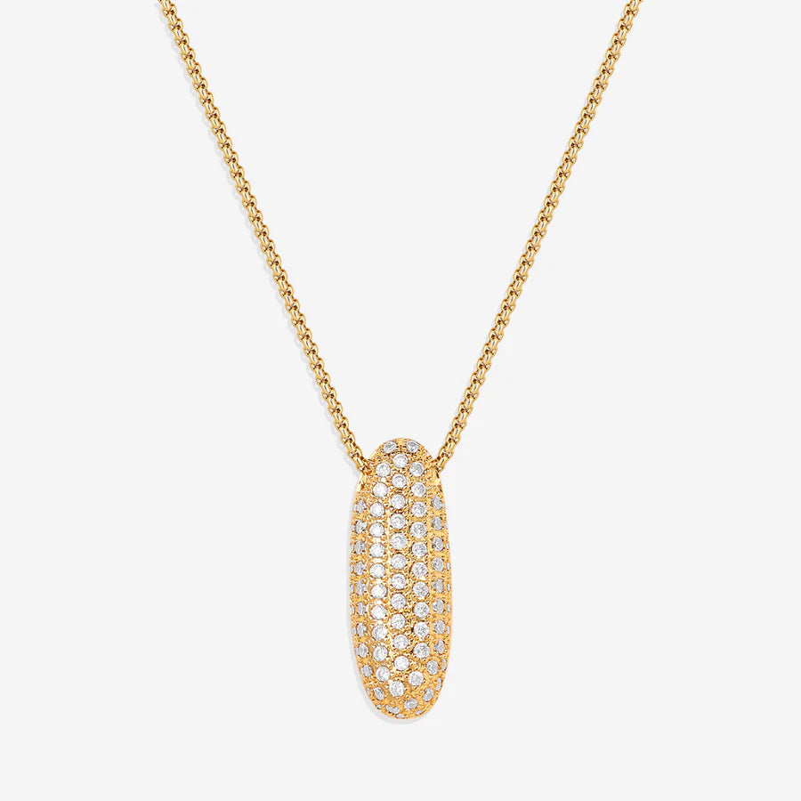 Bubble Diamond Initial Letter Necklace