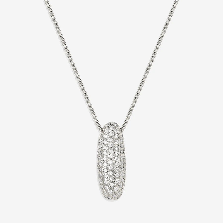 Bubble Diamond Initial Letter Necklace