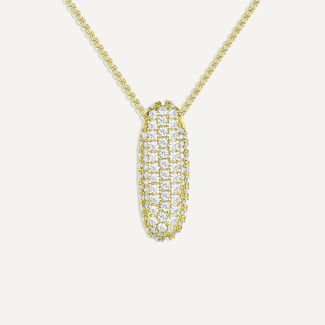 Bubble Diamond Initial Necklace