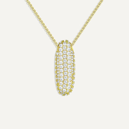 Bubble Diamond Initial Necklace