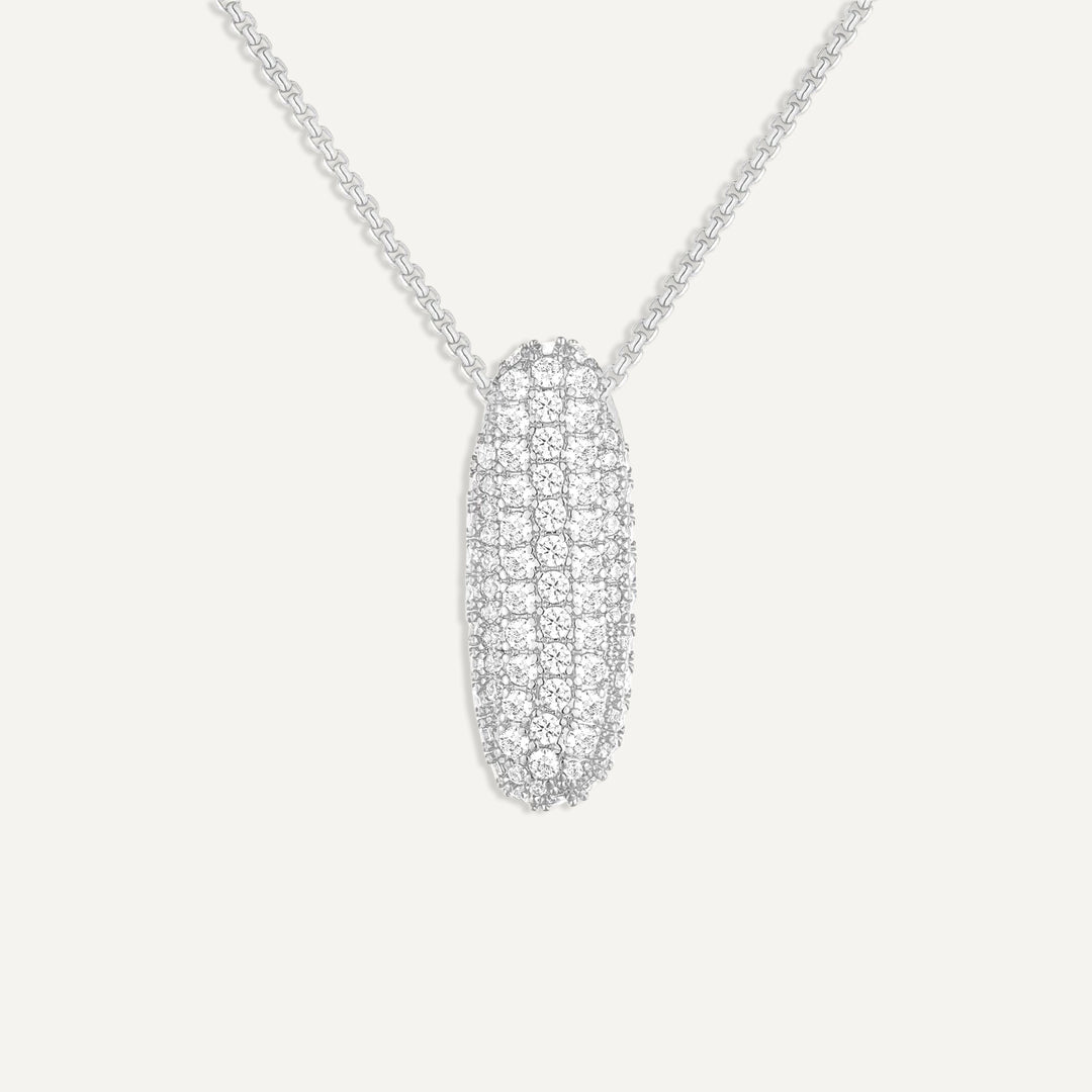 Bubble Diamond Initial Necklace