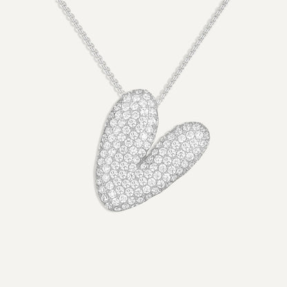 Bubble Diamond Initial Necklace