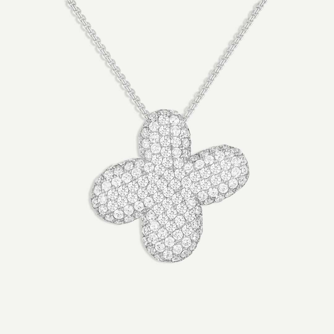Bubble Diamond Initial Necklace
