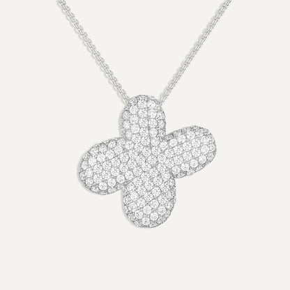 Bubble Diamond Initial Necklace